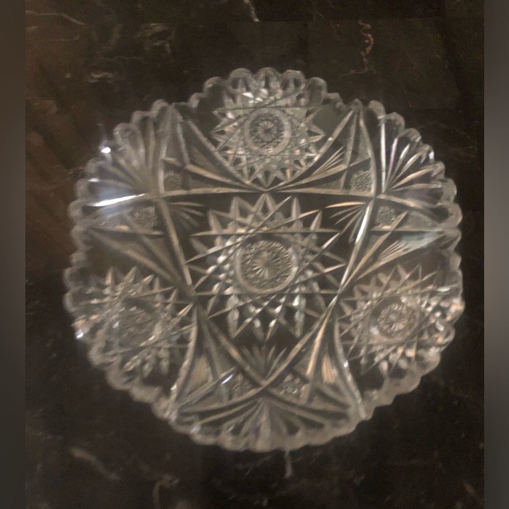 Antique American Brilliant Period ABP Cut Glass Bowl